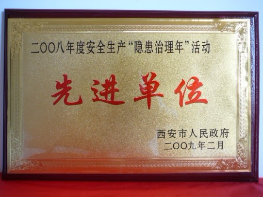 2009年2月，被西安市人民当驹炖为2008年度安全出产“隐患治理年”活动先进单元